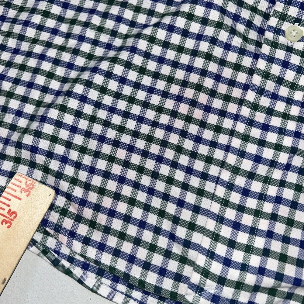 Polo Ralph Lauren Men's Medium Gingham Check Flesh Pony Button Down - Picture 8 of 9